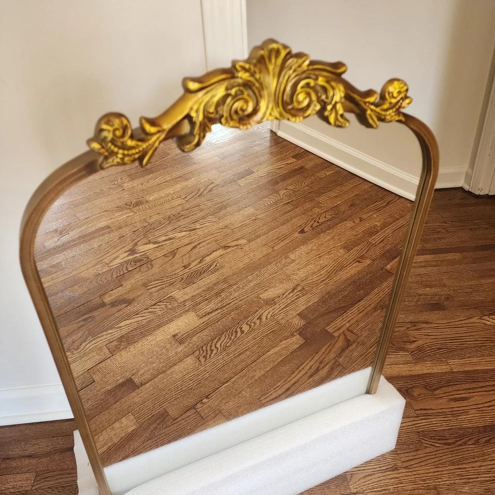 Elegant Gold and Black Wall Mirror